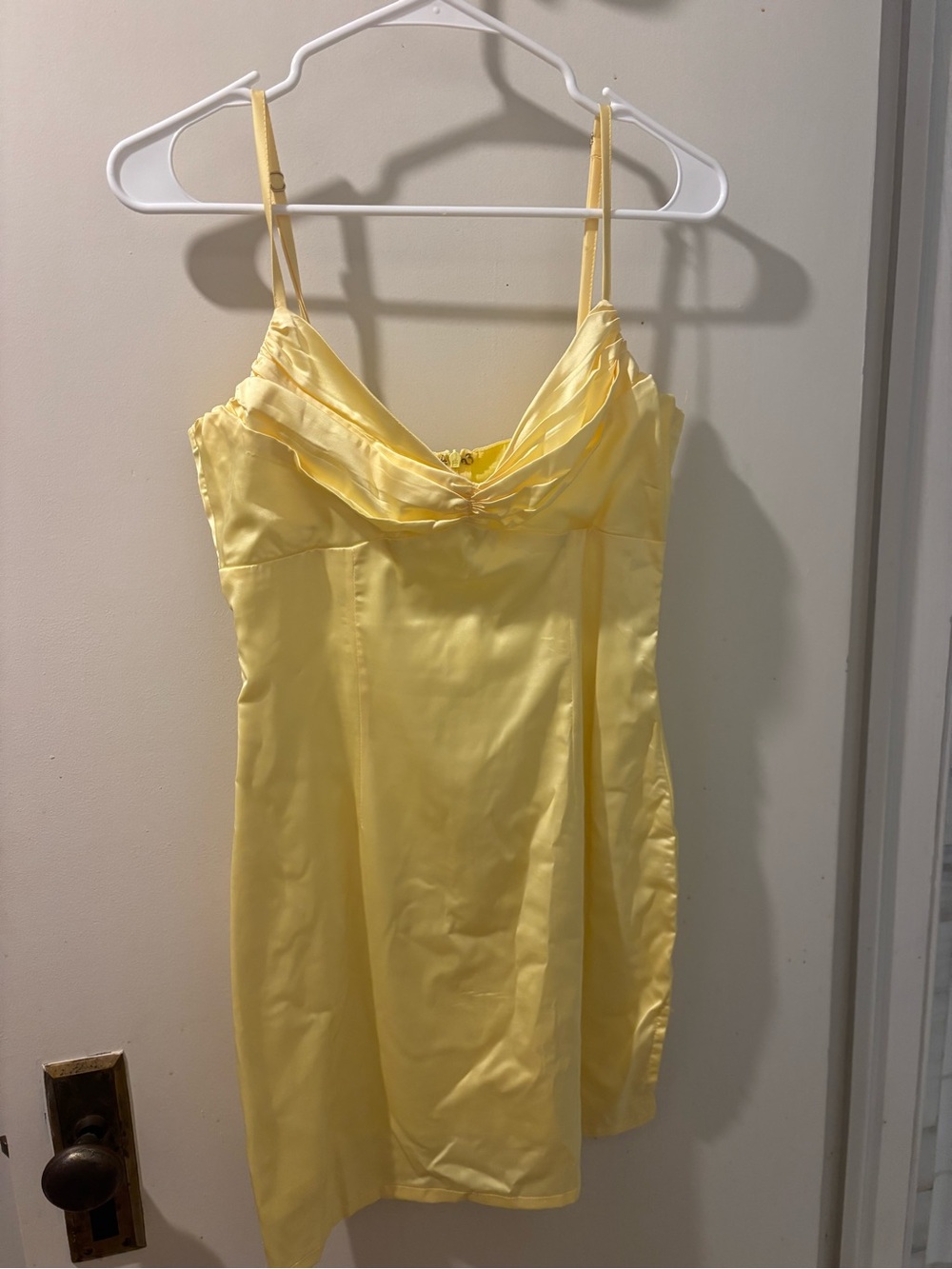 Beginning Boutique Bright Yellow Satin Slip